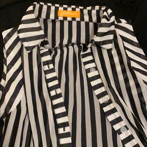 Black and white stripped blouse